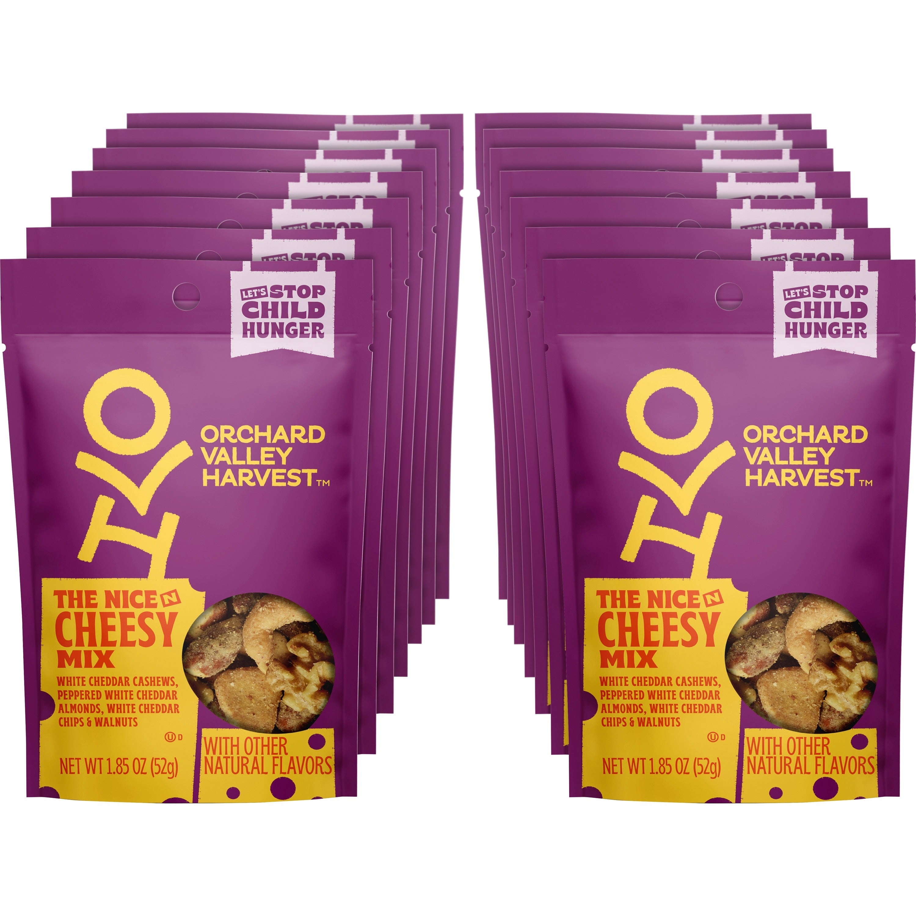 orchard-valley-harvest-nice-n-cheesy-mix-no-artificial-color-no-artificial-flavor-resealable-bag-crunch-cheese-cashew-white-cheddar-wheat-walnut-almond-1-serving-bag-185-oz-14-carton_jbsv14047 - 1
