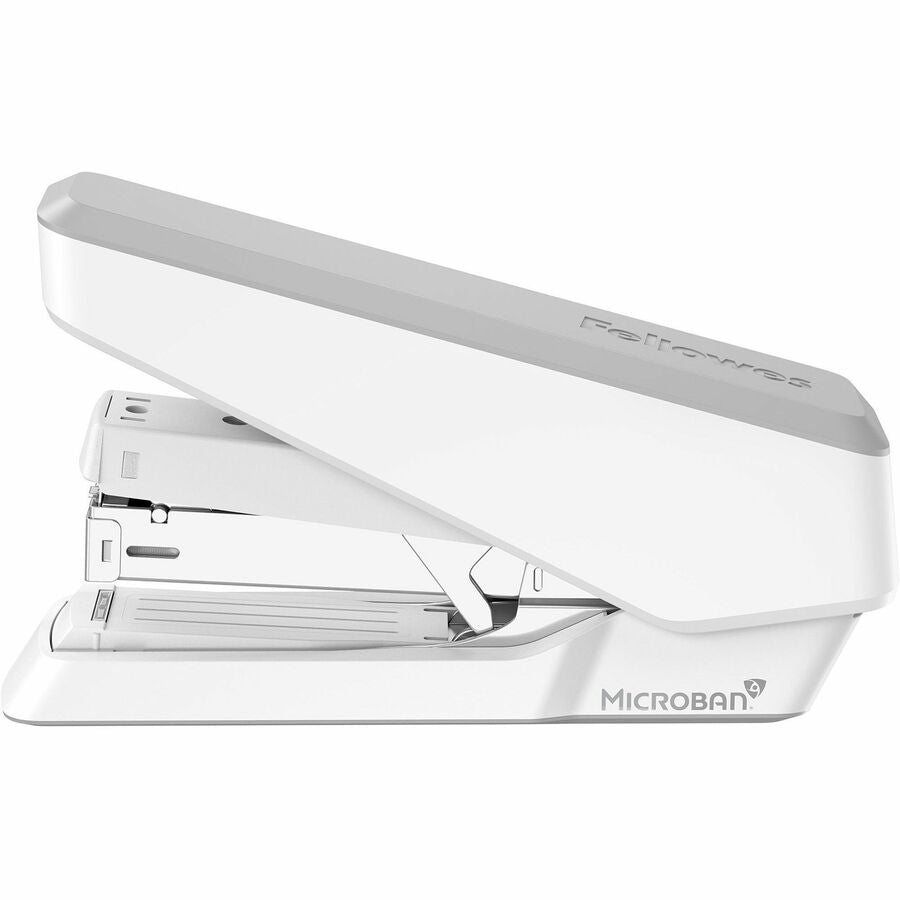 LX870 EasyPress Stapler, 40-Sheet Capacity, Gray/White