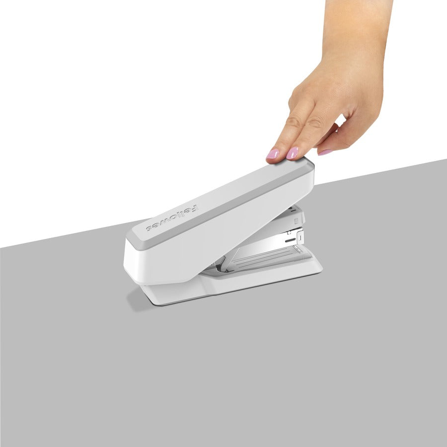 LX870 EasyPress Stapler, 40-Sheet Capacity, Gray/White