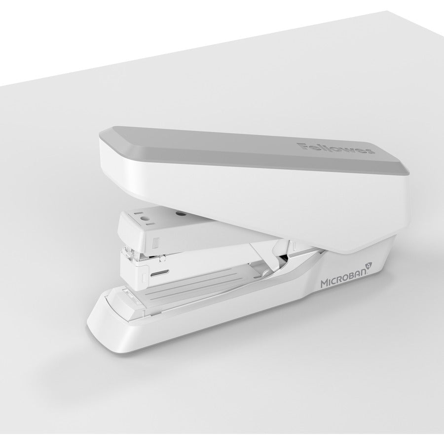 LX870 EasyPress Stapler, 40-Sheet Capacity, Gray/White