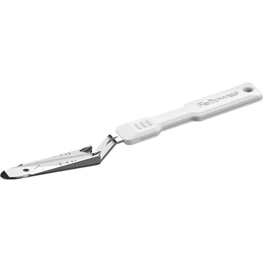 Fellowes LX815 Staple Remover - White, Silver - Antimicrobial - 1 Each