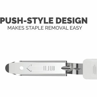 Fellowes LX815 Staple Remover - White, Silver - Antimicrobial - 1 Each