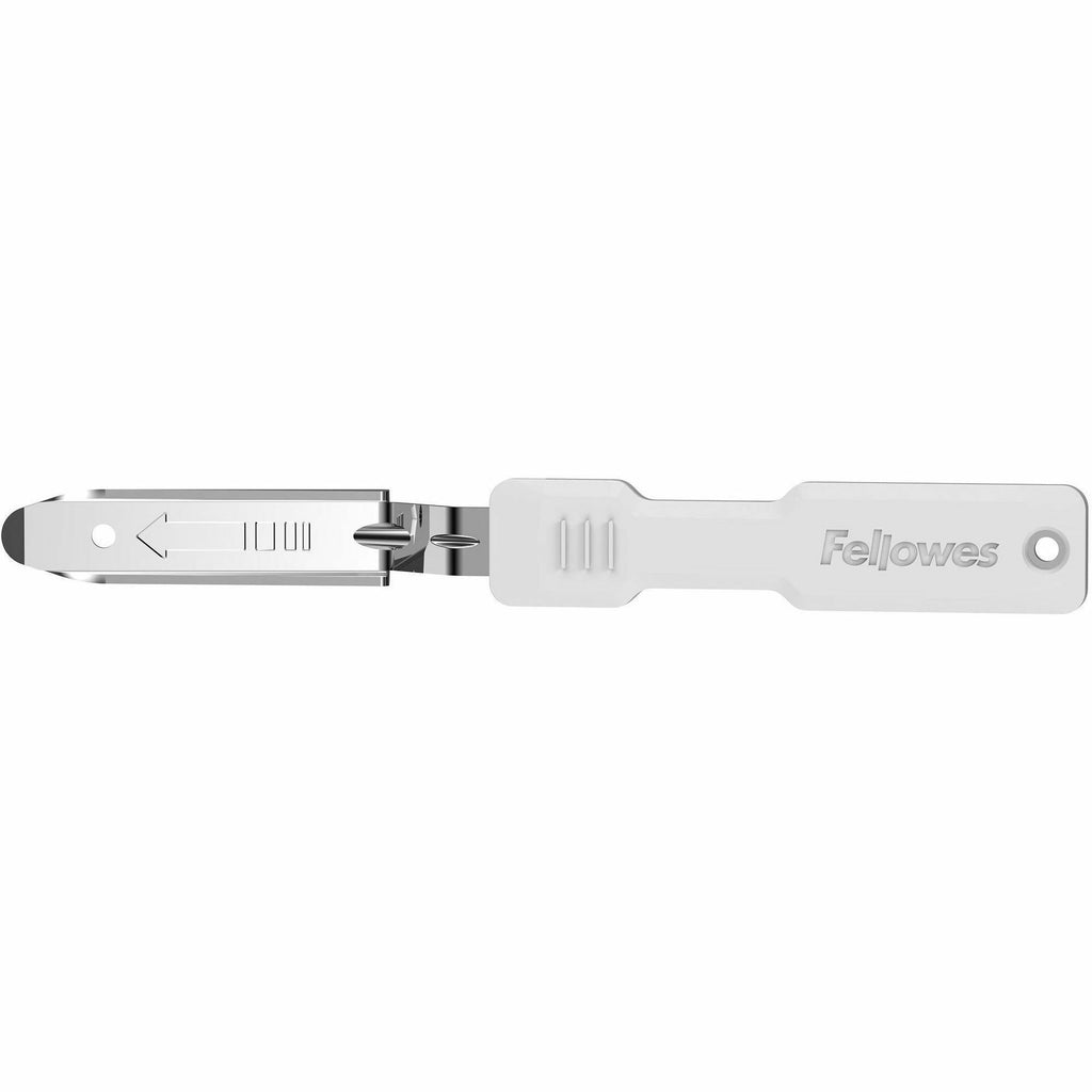 Fellowes LX815 Staple Remover - White, Silver - Antimicrobial - 1 Each