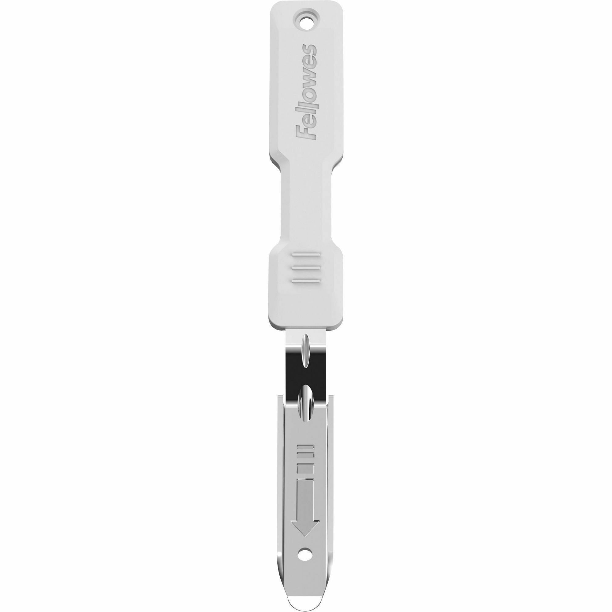 Fellowes LX815 Staple Remover - White, Silver - Antimicrobial - 1 Each - 3