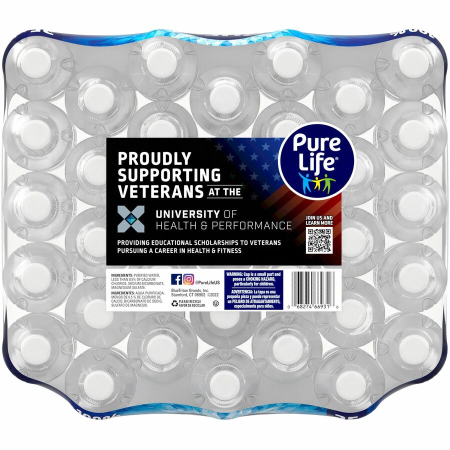 Pure Life Purified Water - Ready-to-Drink - 16.90 fl oz (500 mL) - 54 / Pallet