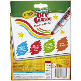 Crayola Washable Dura-Wedge Tip Dry-Erase Markers - 1 Pack