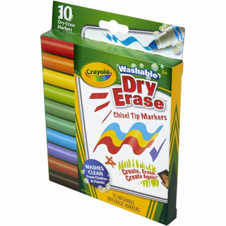 Crayola Washable Dura-Wedge Tip Dry-Erase Markers - 1 Pack