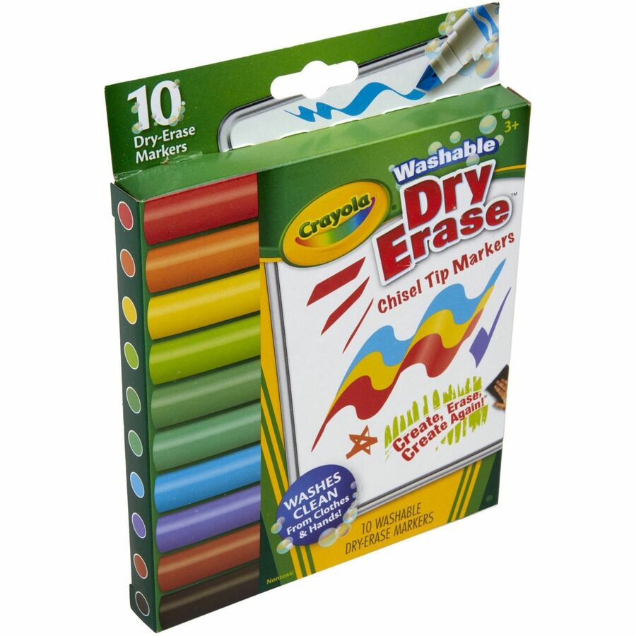 Crayola Washable Dura-Wedge Tip Dry-Erase Markers - 1 Pack