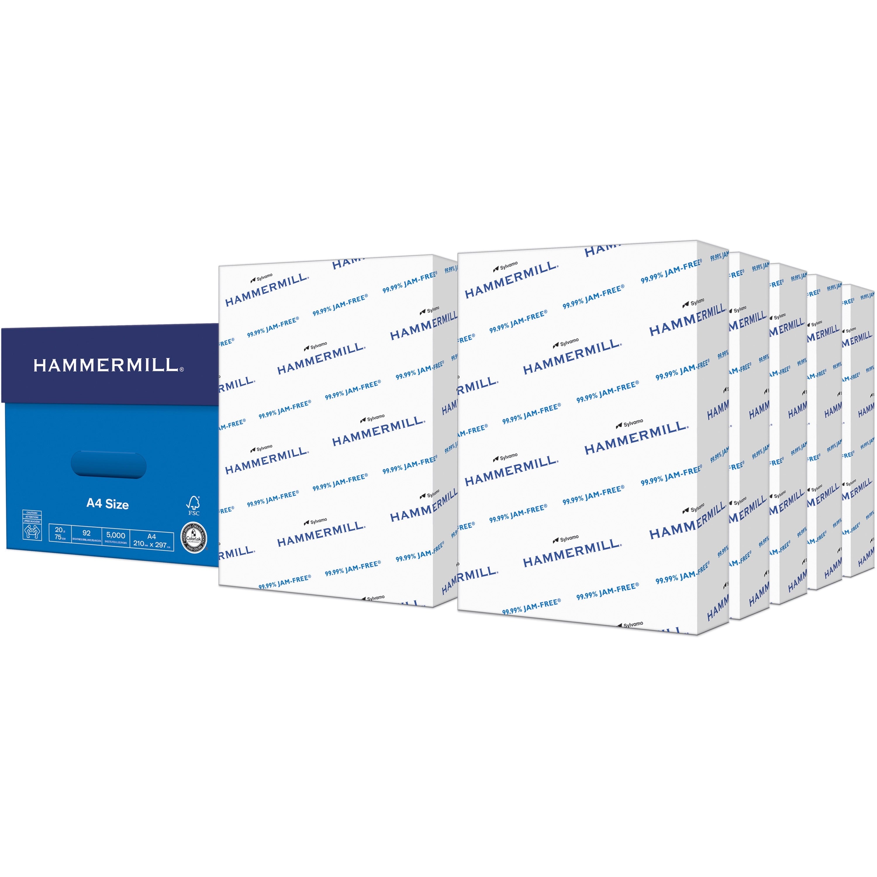 hammermill-copy-plus-paper-white-a4-8-17-64-x-11-11-16-20-lb-basis-weight-10-carton-fsc-jam-free-acid-free-white_ham105500ct - 1