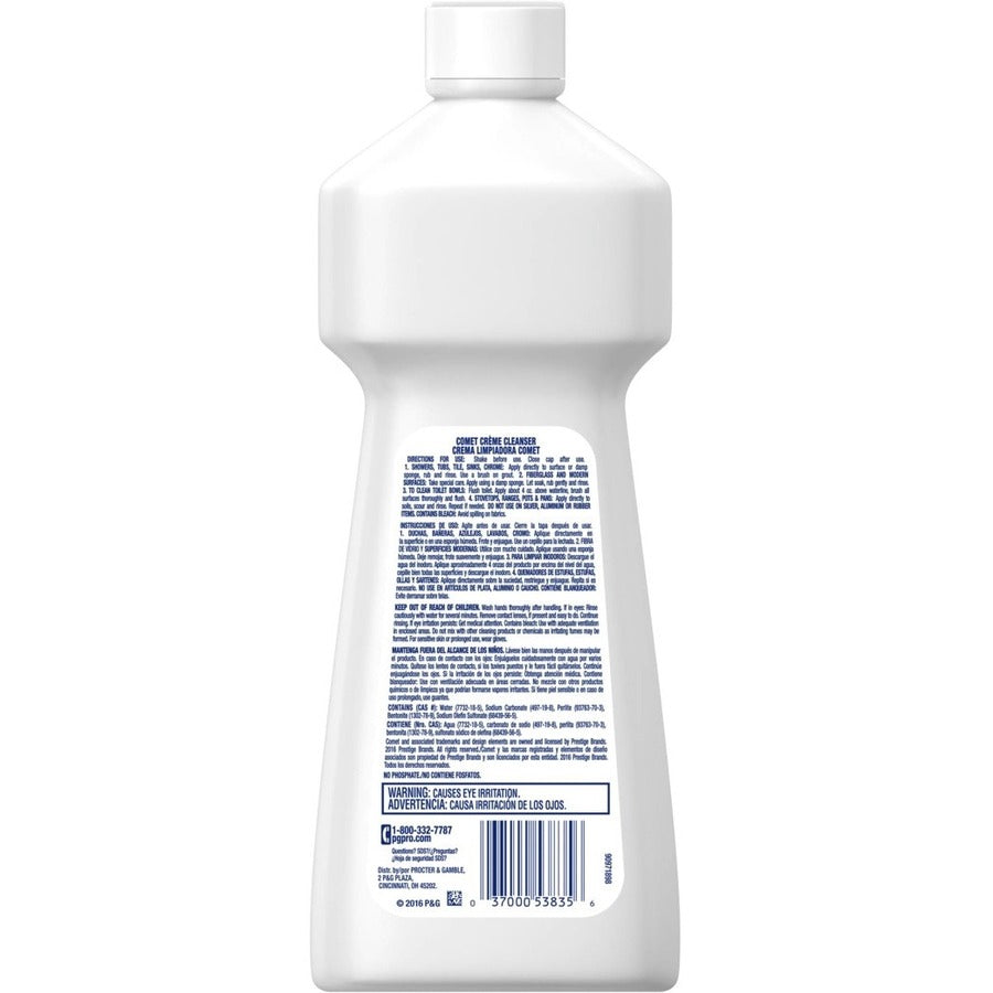 Comet Creme Deodorizing Cleanser - 32 oz (2 lb) - 10 / Carton - Abrasive, Non-scratching, Flip Seal Closure, Soft - White