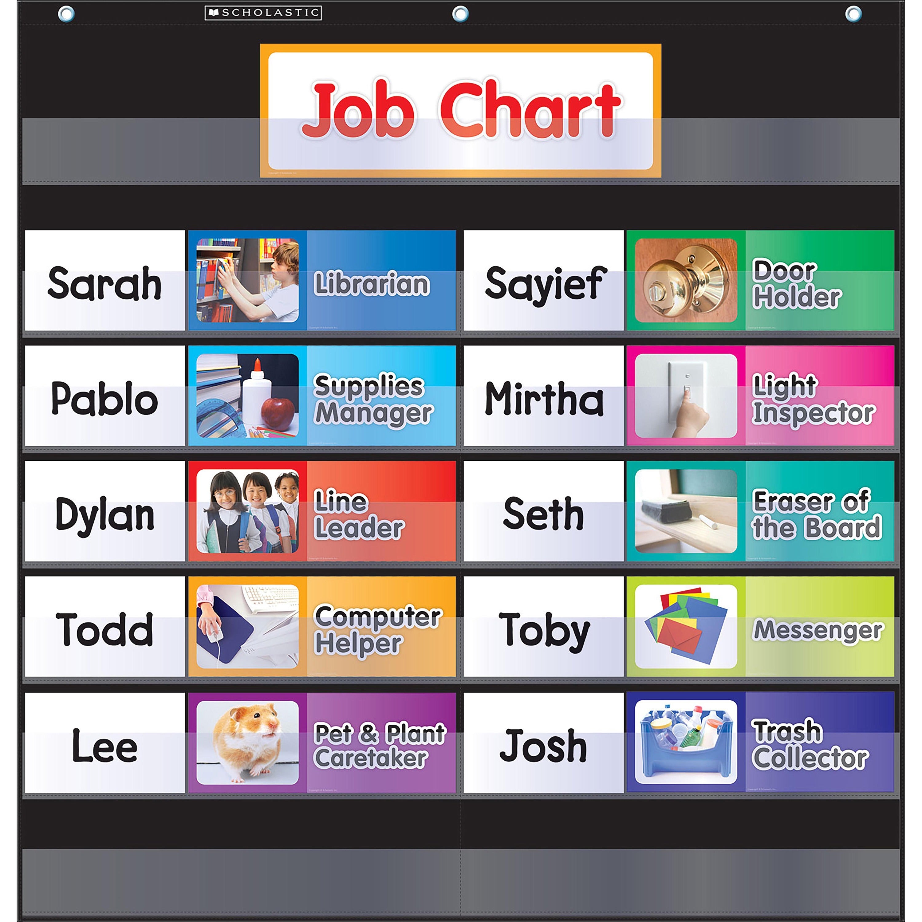 Scholastic Class Jobs Pocket Chart - Skill Learning: Chart - 1 Each