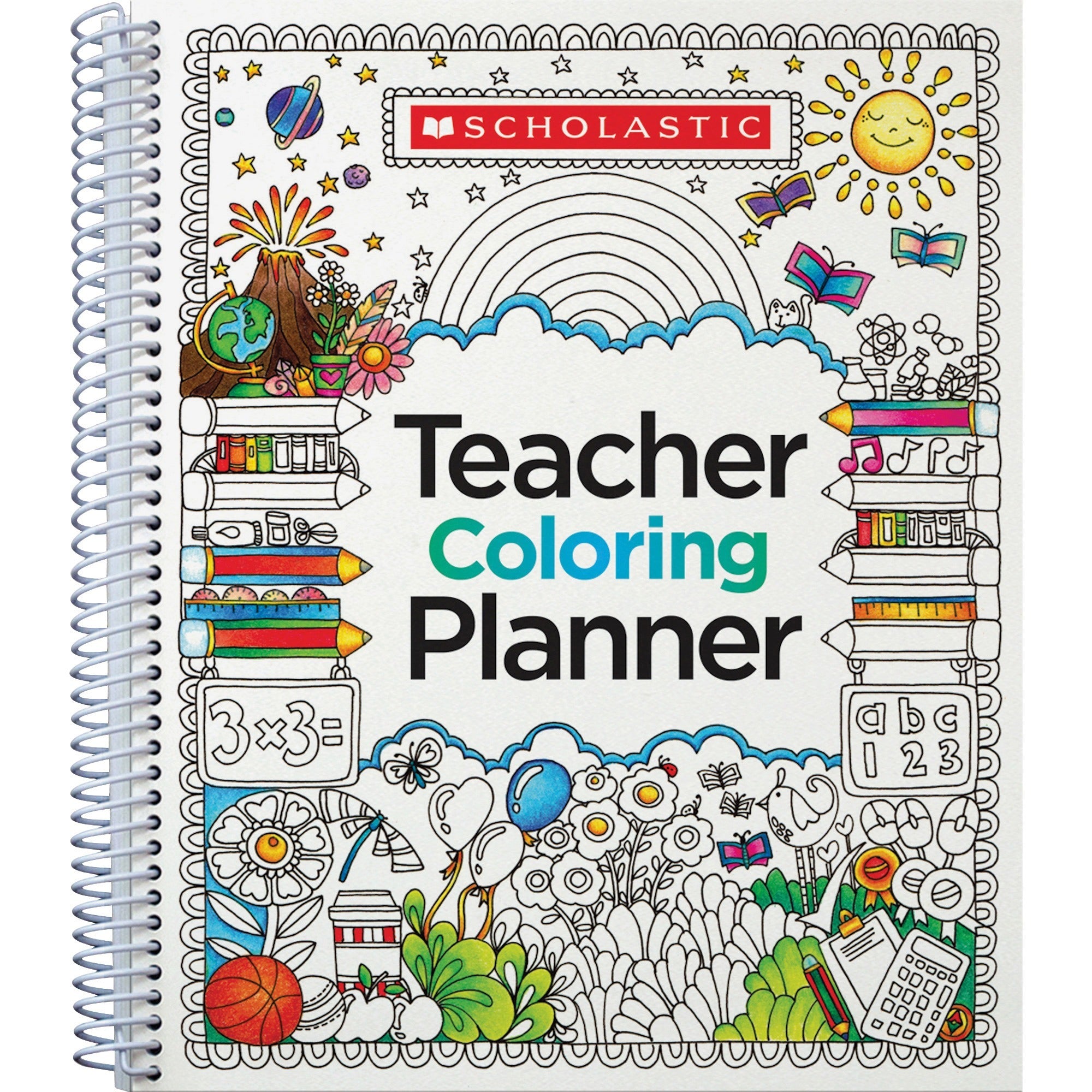 Scholastic Doodle Teaching Planner - Academic - Multi - 11.1" Height x 9.9" Width - 1 Each