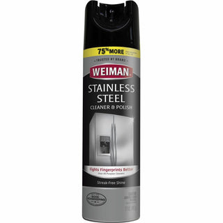 Weiman Stainless Steel Cleaner/Polish - 17 oz (1.06 lb) - 6 / Carton - Streak-free, Fingerprint Resistant, Dust Resistant, Dirt Resistant, pH Neutral - Clear