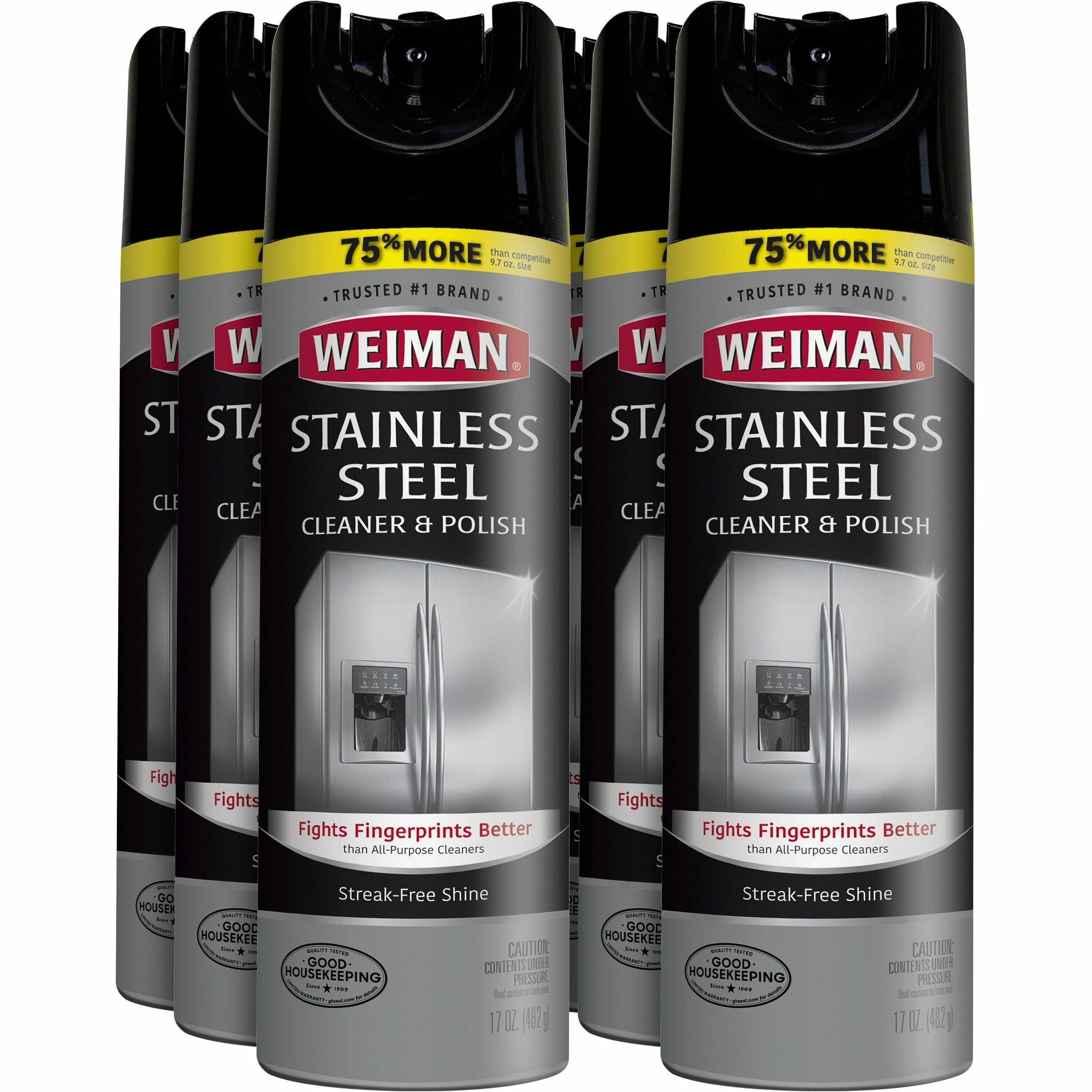 weiman-stainless-steel-cleaner-polish-17-oz-106-lb-6-carton-streak-free-fingerprint-resistant-dust-resistant-dirt-resistant-ph-neutral-clear_wmn49act - 1
