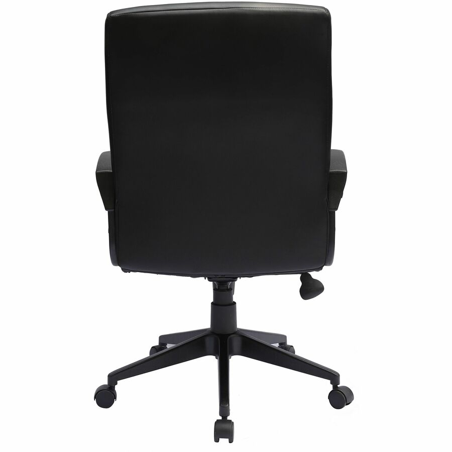 Boss Ribbed Back Task Chair - Black Vinyl Seat - Black Vinyl Back - Black Frame - 5-star Base - Armrest - 1 Each