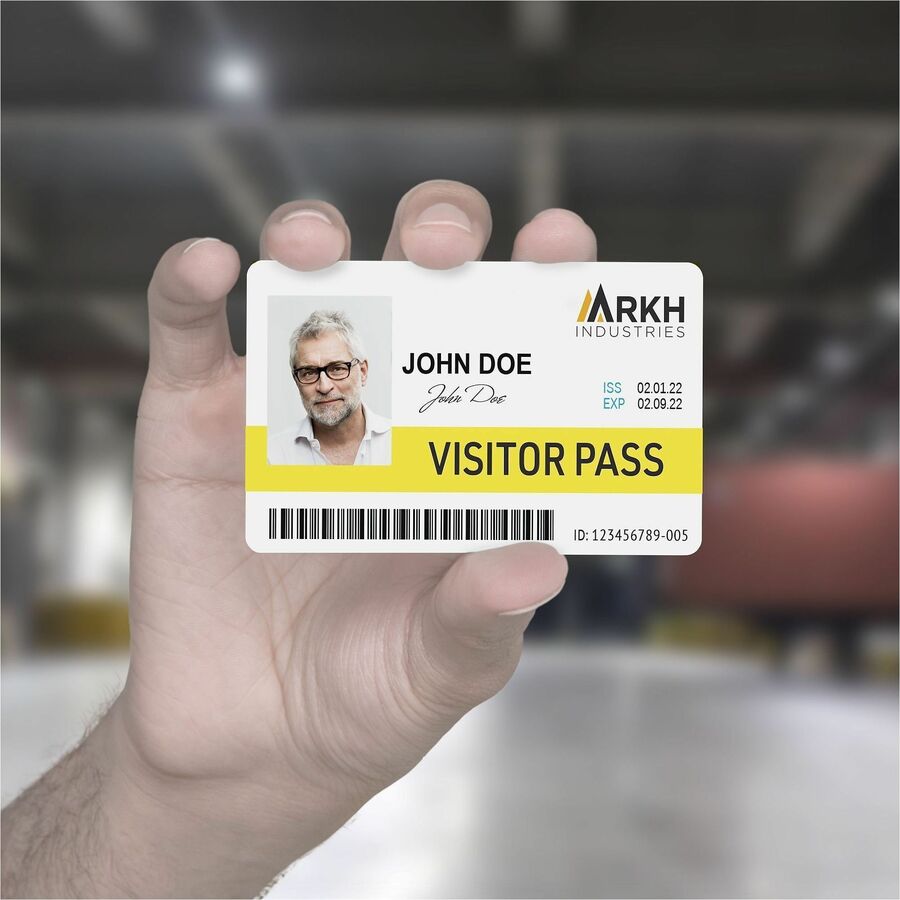 Avery ID Card - 80 Packaged Quantity - 3.4" Width x 2.1" Height - Rectangular Shape - Double Sided - Durable, Hand Writable, Printable, Water Proof, Chemical Resistant, Abrasion Resistant, Tear Resistant, UV Resistant - PET - White