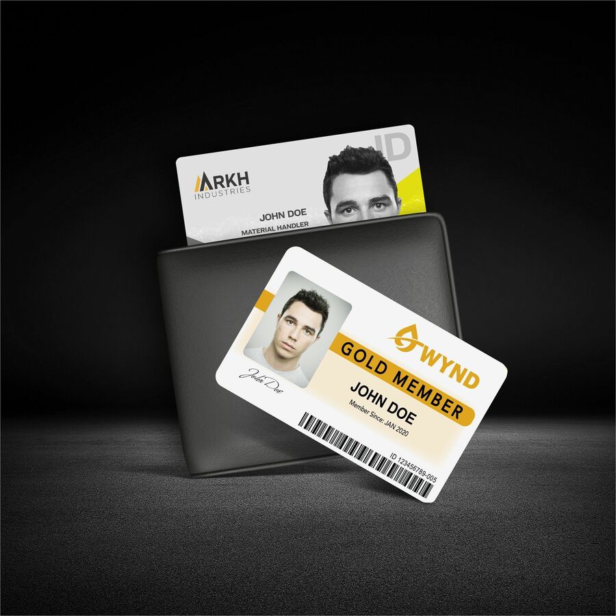 Avery ID Card - 80 Packaged Quantity - 3.4" Width x 2.1" Height - Rectangular Shape - Double Sided - Durable, Hand Writable, Printable, Water Proof, Chemical Resistant, Abrasion Resistant, Tear Resistant, UV Resistant - PET - White