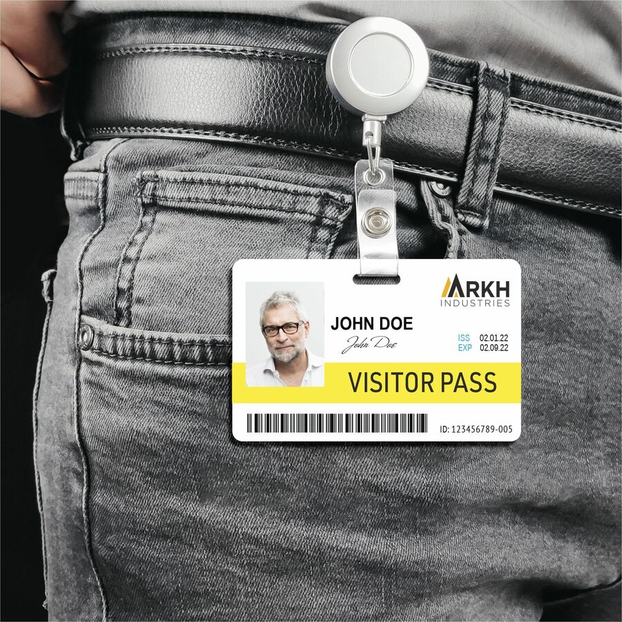 Avery Name Badge - 80 Packaged Quantity - 3.4" Width x 2.1" Height - Rectangular Shape - Double Sided - Durable, Hand Writable, Printable, Water Resistant, Chemical Resistant, Abrasion Resistant, Tear Resistant, UV Resistant - PET, Polyester - W