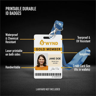 Avery Name Badge - 80 Packaged Quantity - 2.1" Width x 3.4" Height - Rectangular Shape - Double Sided - Durable, Hand Writable, Printable, Water Resistant, Chemical Resistant, Abrasion Resistant, Tear Resistant, UV Resistant - PET, Polyester - W