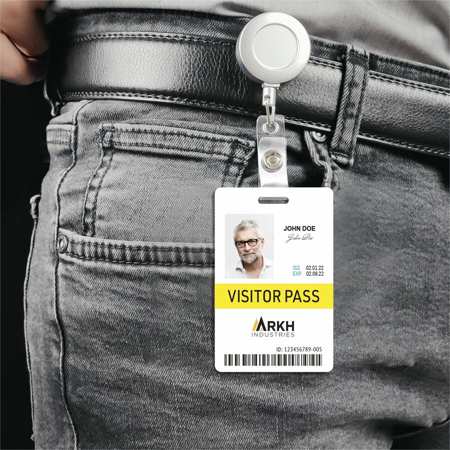 Avery Name Badge - 80 Packaged Quantity - 2.1" Width x 3.4" Height - Rectangular Shape - Double Sided - Durable, Hand Writable, Printable, Water Resistant, Chemical Resistant, Abrasion Resistant, Tear Resistant, UV Resistant - PET, Polyester - W