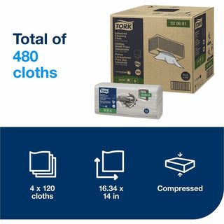 tork-industrial-cleaning-cloth-gray-w4-1-ply-1398-x-1634-gray-cellulose-polyester-polypropylene-soft-flexible-disposable-absorbent-non-scratching-embossed-for-multipurpose-120-pack_trk520681 - 2