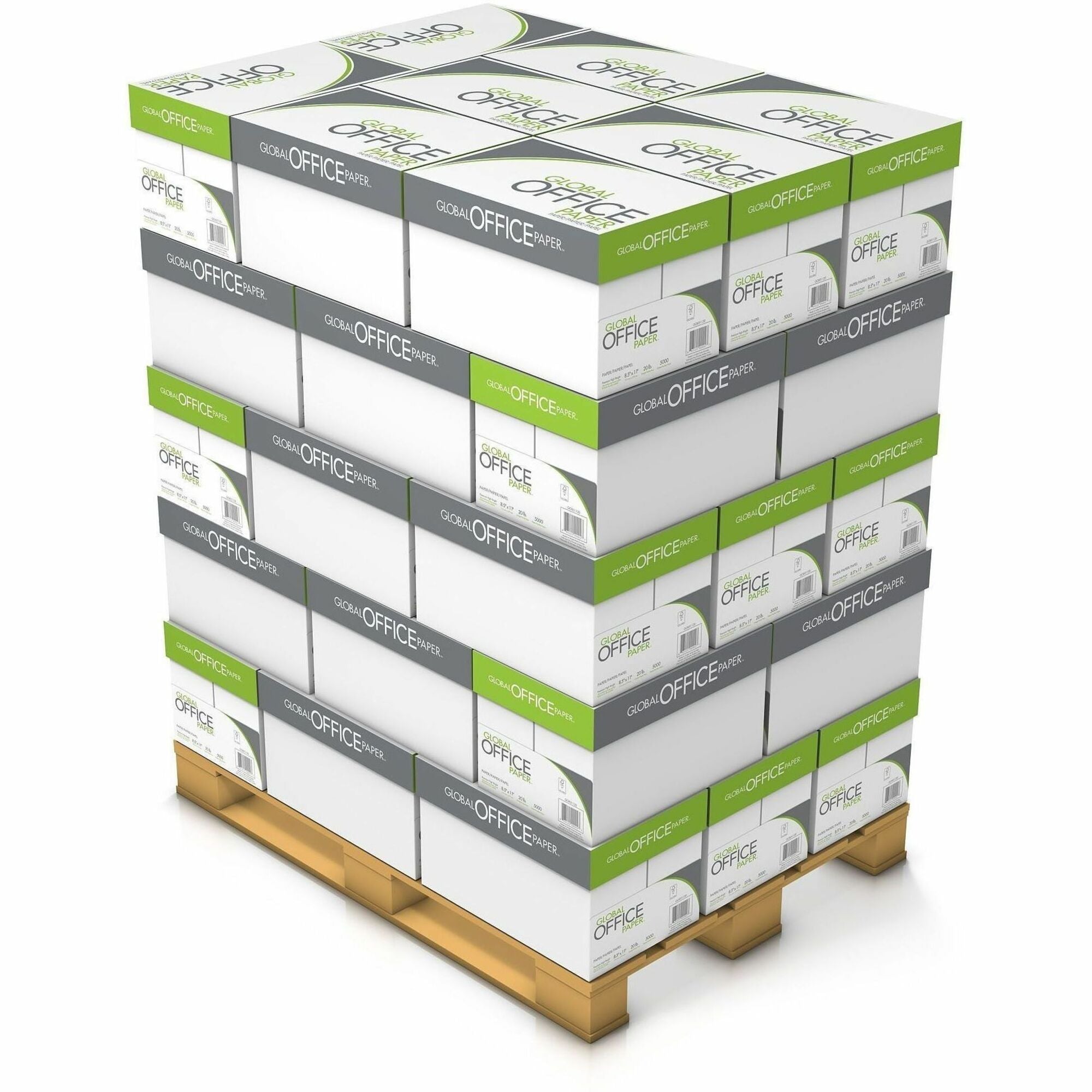 Global Office Premium Multipurpose Paper - White - 96 Brightness - Letter - 8 1/2" x 11" - 20 lb Basis Weight - 40 / Pallet - 500 Sheets per Ream - White