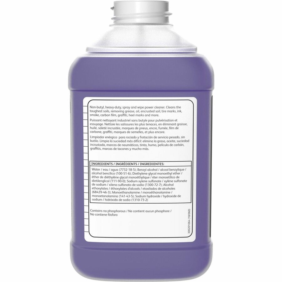 Diversey Speedball Power Cleaner & Degreaser - Concentrate - 84.5 fl oz (2.6 quart) - Fresh Lemon, Citrus Scent - 2 / Carton - Butyl-free, Rinse-free, Residue-free, Heavy Duty - Purple