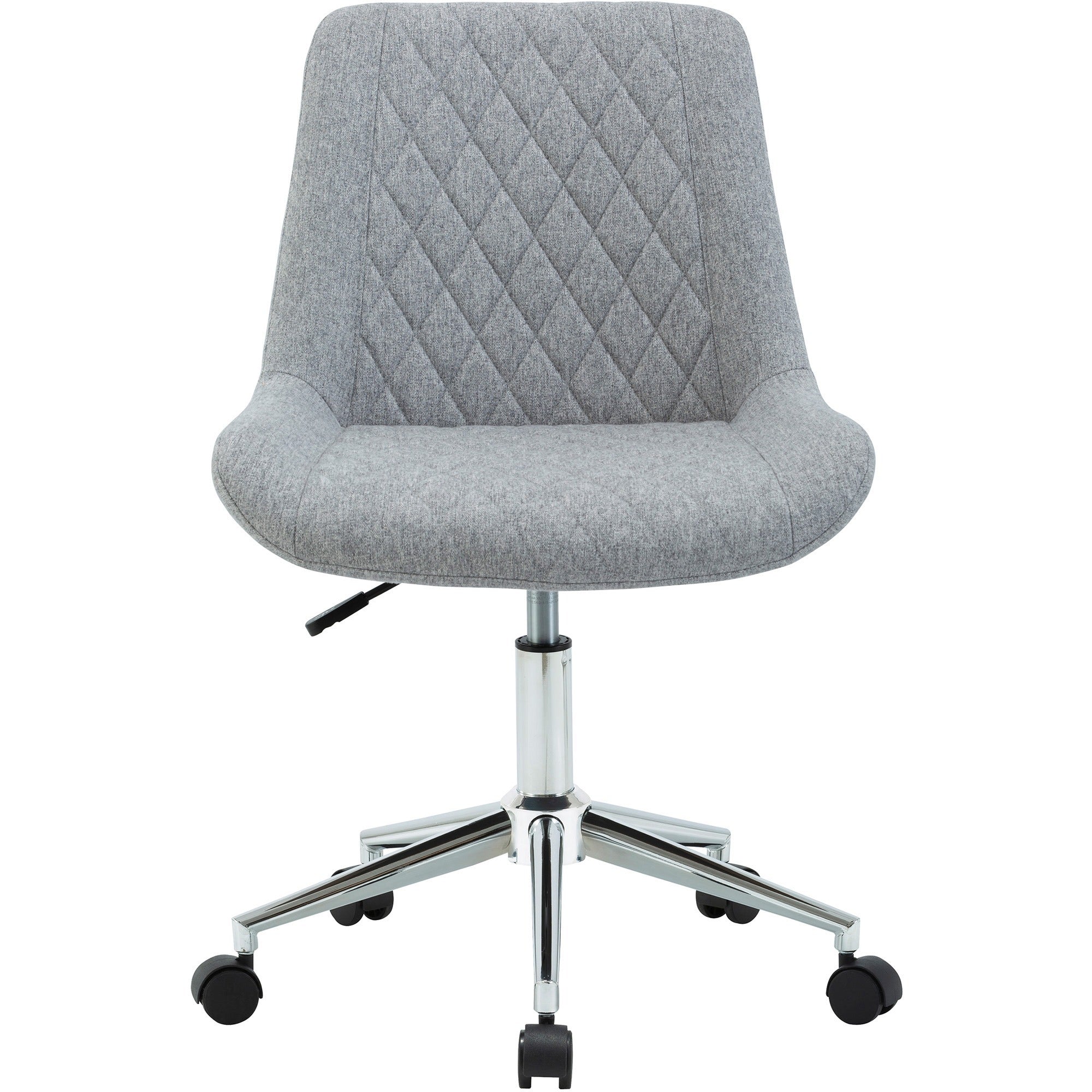 LYS Low Back Office Chair - Gray Plywood, Fabric Seat - Gray Plywood, Fabric Back - Low Back - 1 Each - 3