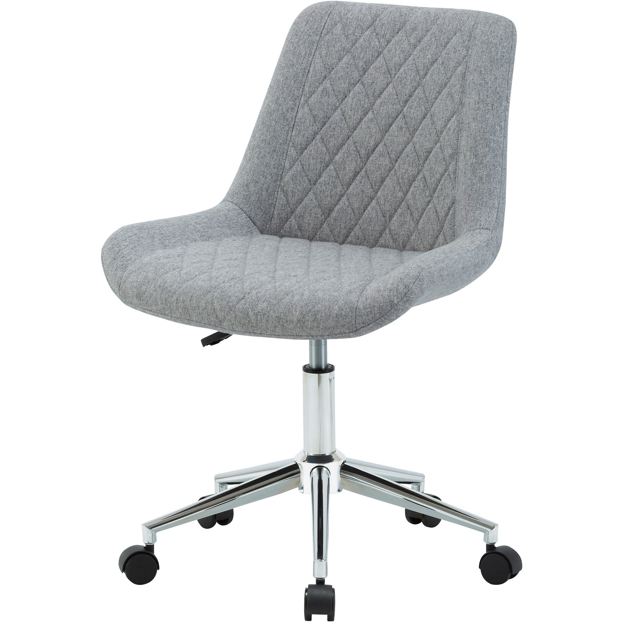 LYS Low Back Office Chair - Gray Plywood, Fabric Seat - Gray Plywood, Fabric Back - Low Back - 1 Each - 4