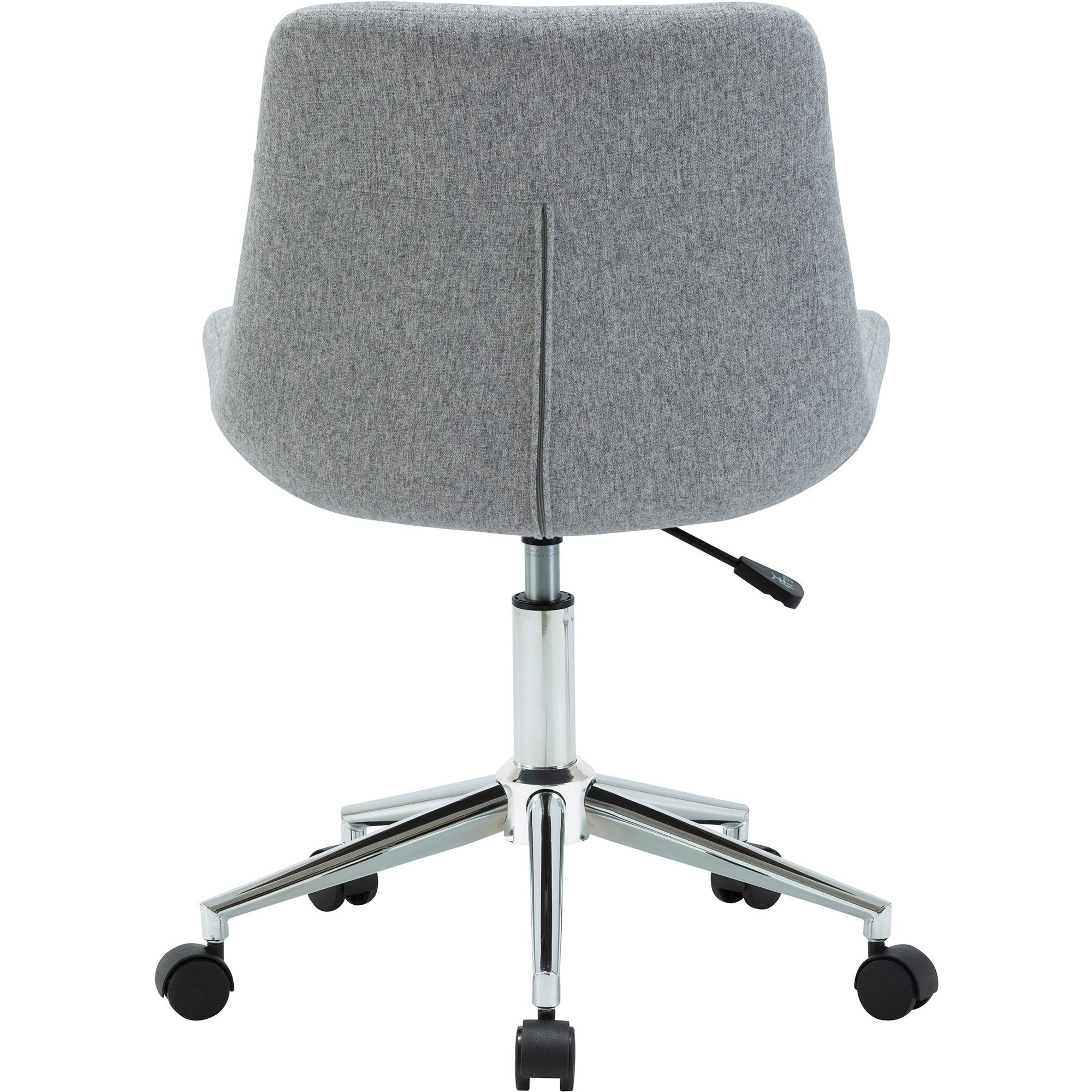 LYS Low Back Office Chair - Gray Plywood, Fabric Seat - Gray Plywood, Fabric Back - Low Back - 1 Each - 5