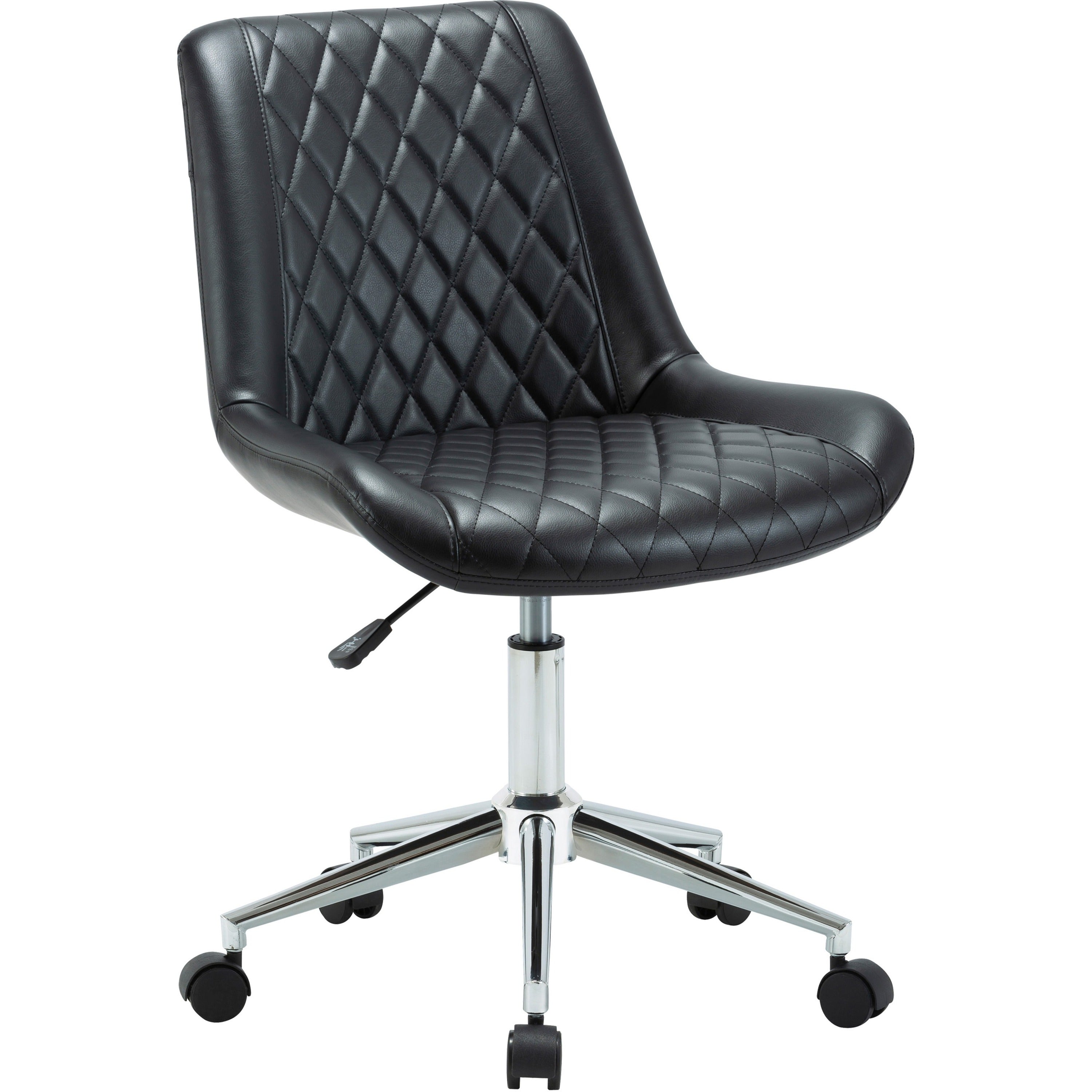 lys-low-back-office-chair-black-plywood-bonded-leather-seat-black-plywood-vinyl-back-low-back-1-each_lysch304bnbk - 1