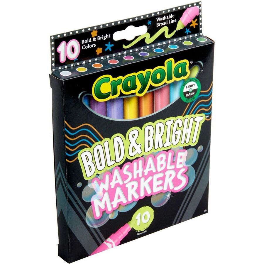 Crayola Bright/Bold Broad Line Markers - Broad Marker Point - Assorted Pack