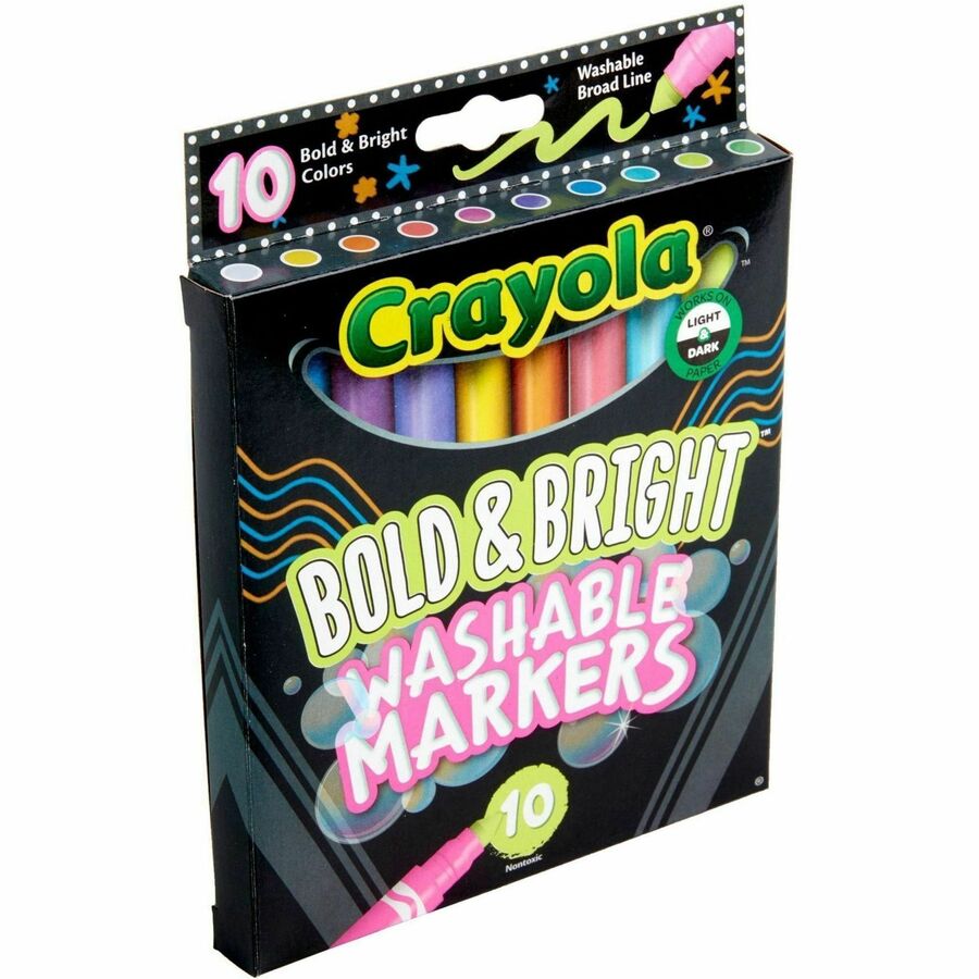 Crayola Bright/Bold Broad Line Markers - Broad Marker Point - Assorted Pack