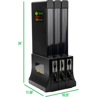 mind-reader-3-compartment-utensil-dispenser-organizer-300-3-compartments-24-height-x-115-width103-length%counter-durable-lightweight-mold-resistant-warp-free-easy-to-clean-warp-resistant-bacteria-resistant-black-acrylic-1-e_emscutdispbk - 5