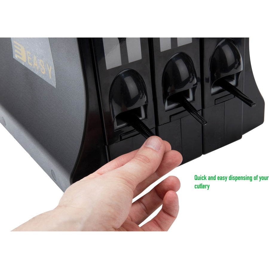 mind-reader-3-compartment-utensil-dispenser-organizer-300-3-compartments-24-height-x-115-width103-length%counter-durable-lightweight-mold-resistant-warp-free-easy-to-clean-warp-resistant-bacteria-resistant-black-acrylic-1-e_emscutdispbk - 7