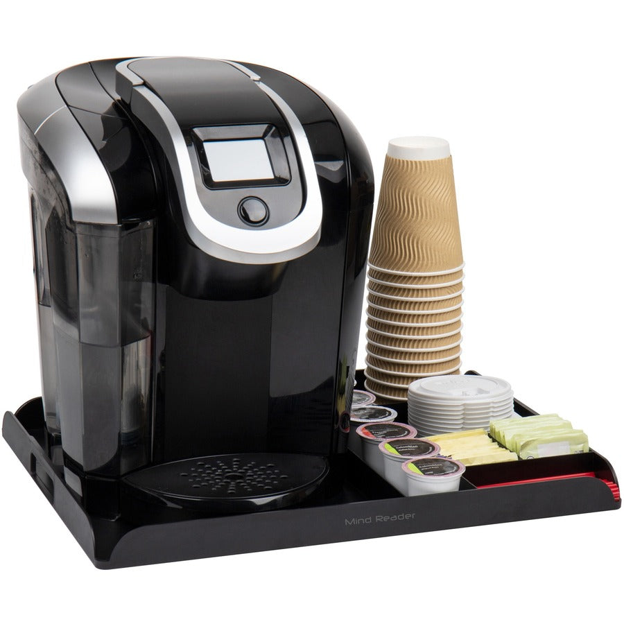 Mind Reader Anchor Collection Coffee Serving Station - 7 x Coffee Pod - 7 Compartment(s) - 1.3" Height x 17.5" Width x 13.3" DepthCounter, Desktop - Portable, Lightweight, Compact - Black - 1 Each
