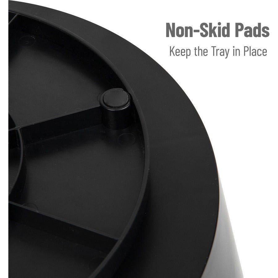 Mind Reader 4-Compartment Snack Carousel Organizer - 4 Compartment(s) - Rotate, Lightweight - Black - 1 Each