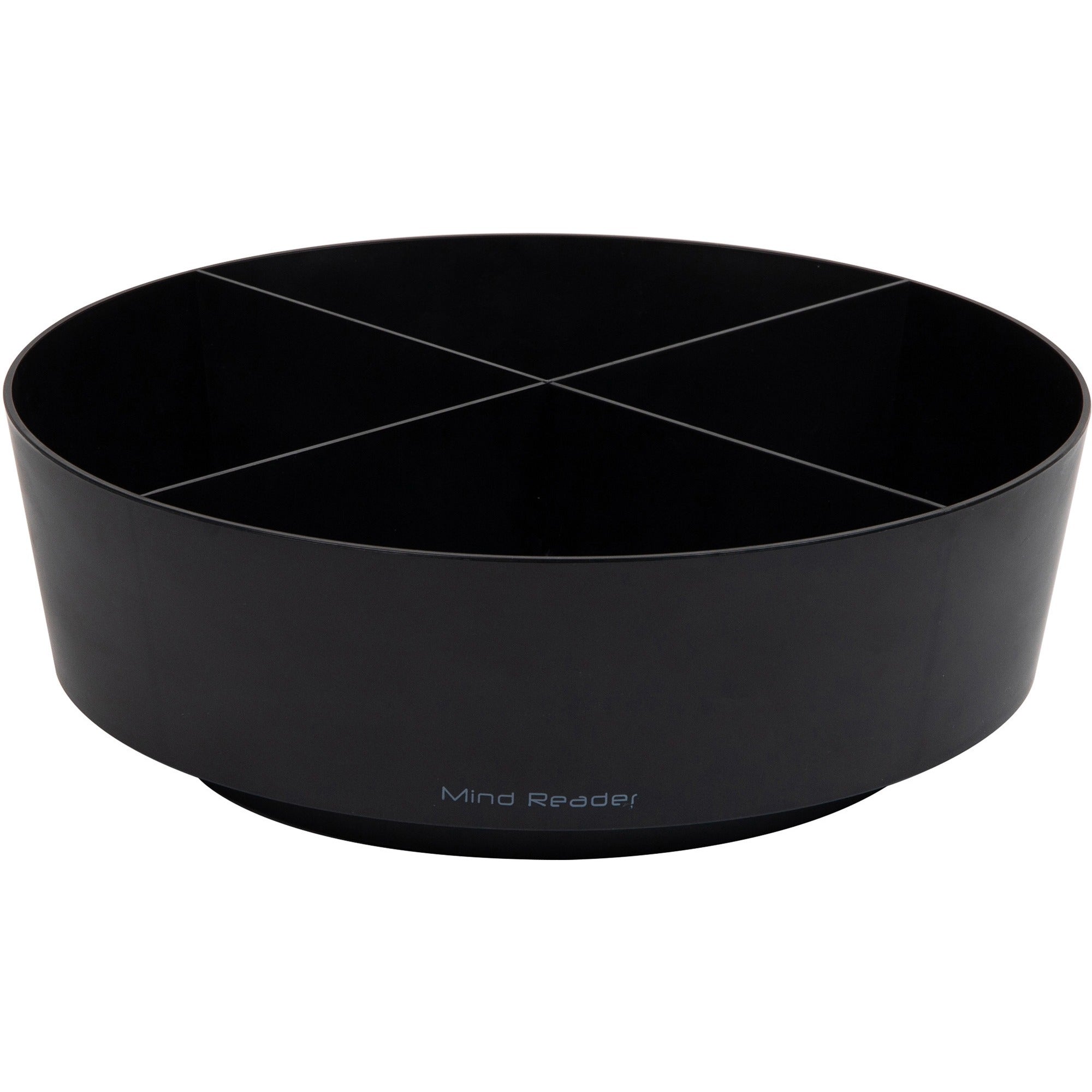 Mind Reader 4-Compartment Snack Carousel Organizer - 4 Compartment(s) - Rotate, Lightweight - Black - 1 Each