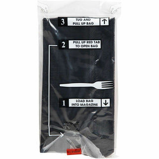 Mind Reader Cutlery Dispenser Utensil Refill - 100/Pack - Fork - Kitchen, Breakroom - Black