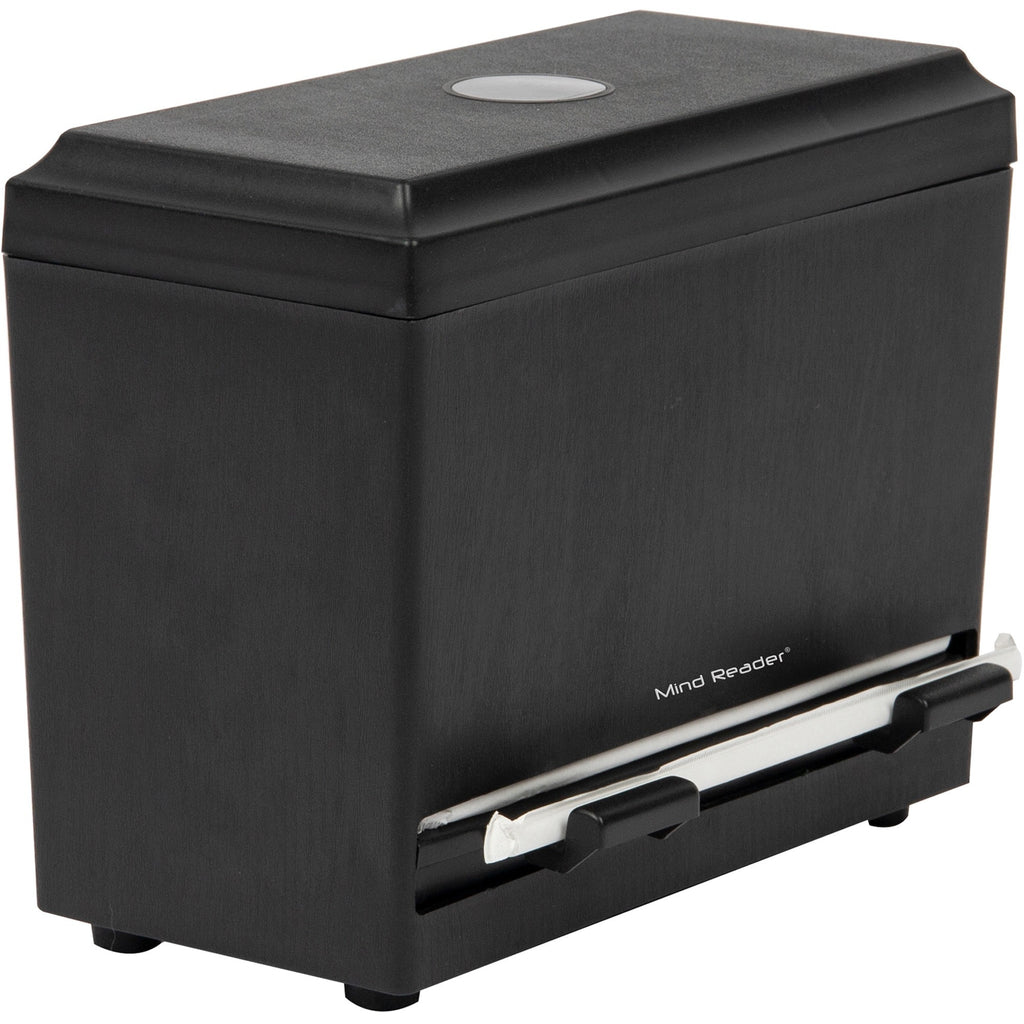 Mind Reader Anchor One-Touch Straw Dispenser - 250 x Straw - 7.5" Height4.5" Depth x 9.3" Length%Counter - Adjustable, Lightweight, Easy to Clean, Compact, Sturdy, Durable - Black - Plastic, Acrylic - 1 Each