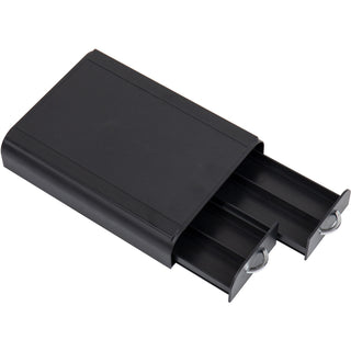 Mind Reader Anchor Coffee Pod Organizer - 24 x Coffee Pod - 3 Drawer(s) - 2.5" Height x 9.5" Width12.3" Length%Counter - Heavy Duty, Easy to Clean, Rubber Grip, Compact, Lightweight, Durable - Black - Plastic - 1 Each