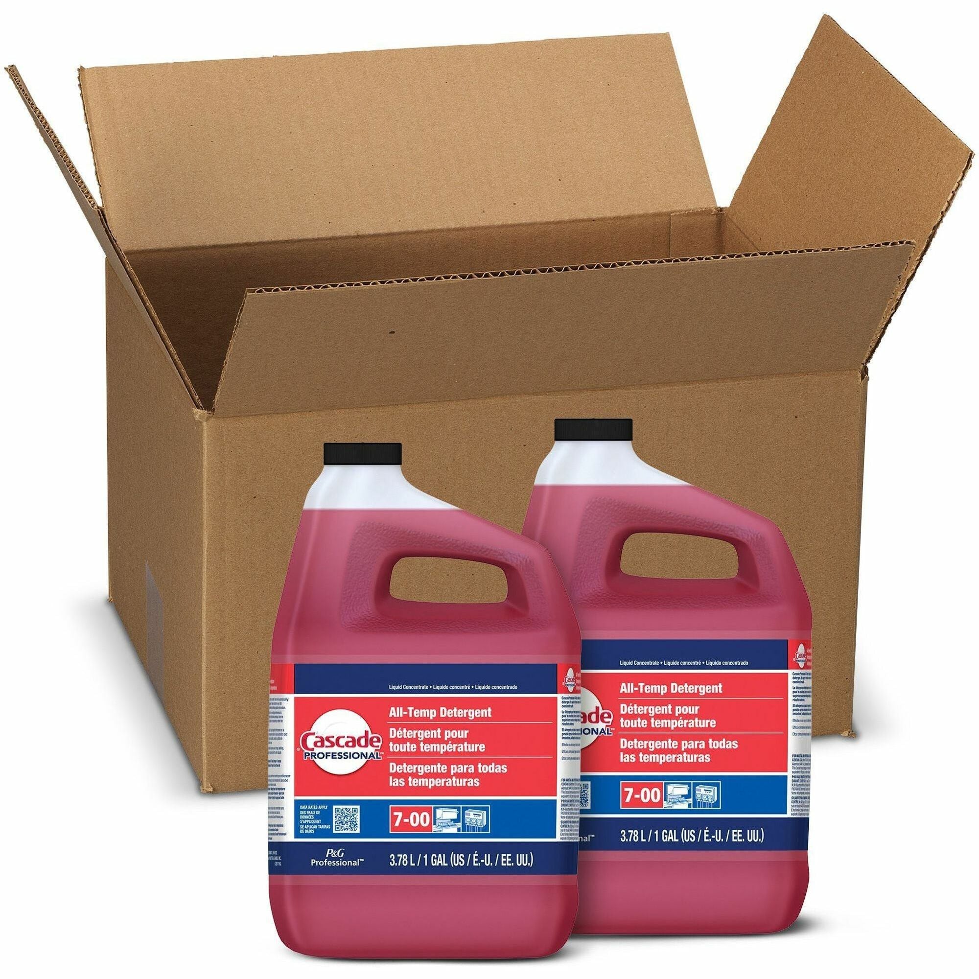 P&G All-Temp Detergent - For Dish - Concentrate - Liquid - 128 fl oz (4 quart) - 2 / Carton - Phthalate-free, Triclosan-free, Alkylphenol-free, Anti-limescale, Heavy Duty - Red