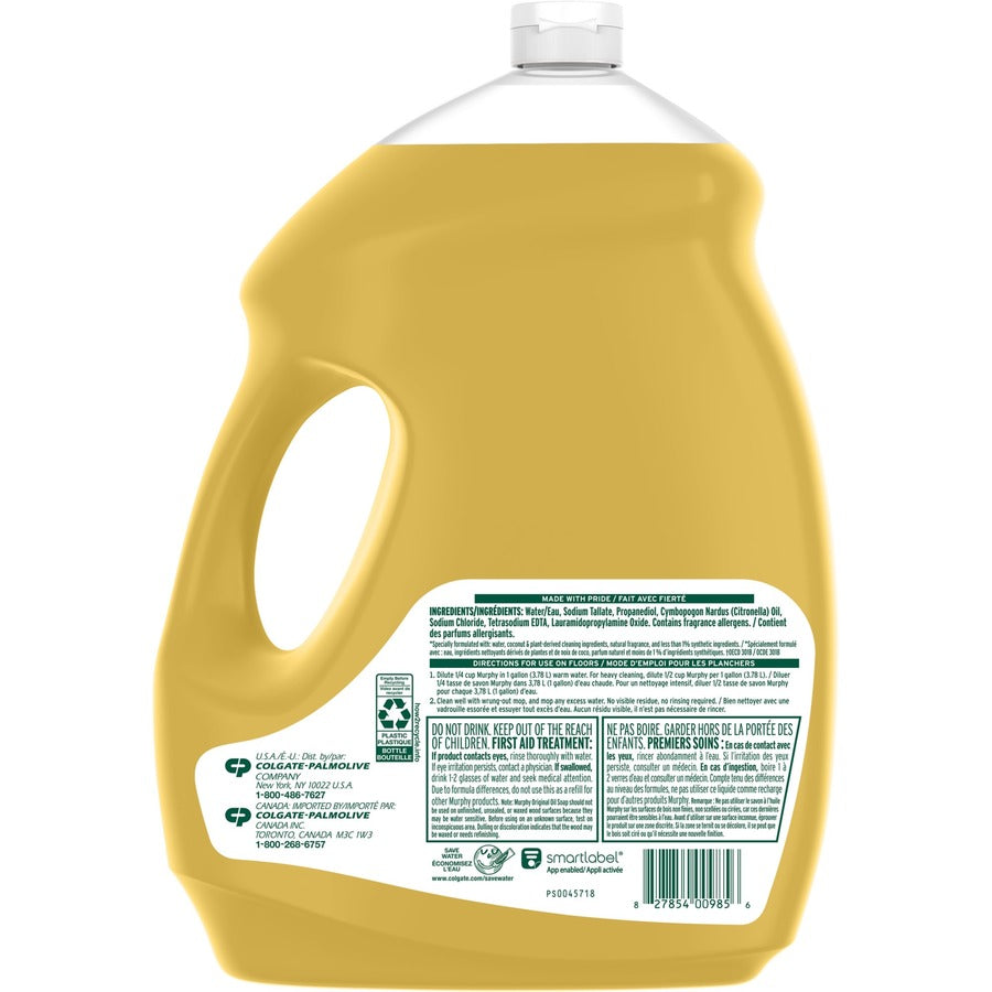 Murphy Oil Soap Cleaner - Concentrate - 145 fl oz (4.5 quart) - Natural Scent - 4 / Carton - Ammonia-free, Bleach-free, Phosphate-free - Brown