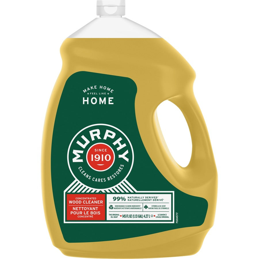 Murphy Oil Soap Cleaner - Concentrate - 145 fl oz (4.5 quart) - Natural Scent - 4 / Carton - Ammonia-free, Bleach-free, Phosphate-free - Brown