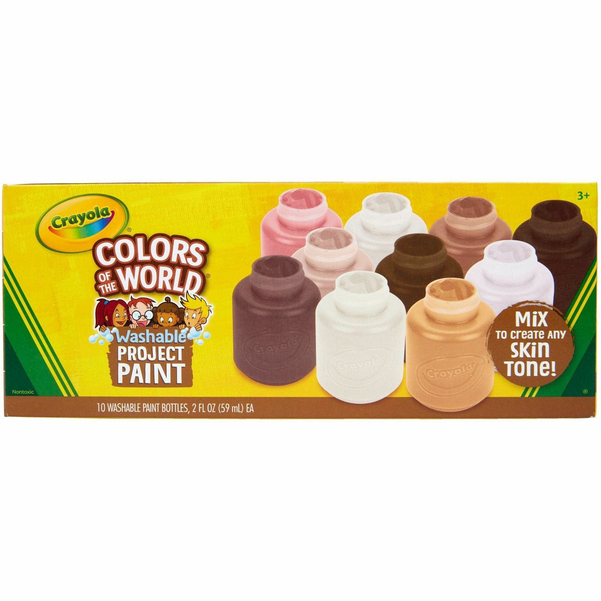 Crayola Colors of the World Washable Kids Paint - Liquid - 2 fl oz - 10 / Pack - Assorted - 3