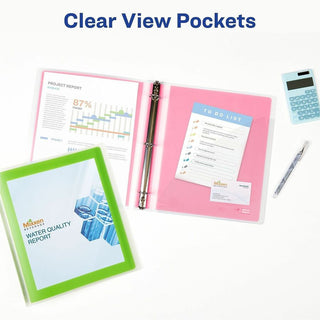 Avery Flexi-View 3 Ring Binder, 1 Inch Round Rings, 1 Red Binder - 1" Binder Capacity - Letter - 8 1/2" x 11" Sheet Size - 175 Sheet Capacity - Round Ring Fastener(s) - 1 Inside Back Pocket(s) - Polypropylene, Poly - Red - Durable, Spine, Flexib
