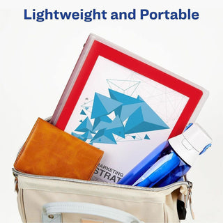 Avery Flexi-View 3 Ring Binder, 1 Inch Round Rings, 1 Red Binder - 1" Binder Capacity - Letter - 8 1/2" x 11" Sheet Size - 175 Sheet Capacity - Round Ring Fastener(s) - 1 Inside Back Pocket(s) - Polypropylene, Poly - Red - Durable, Spine, Flexib