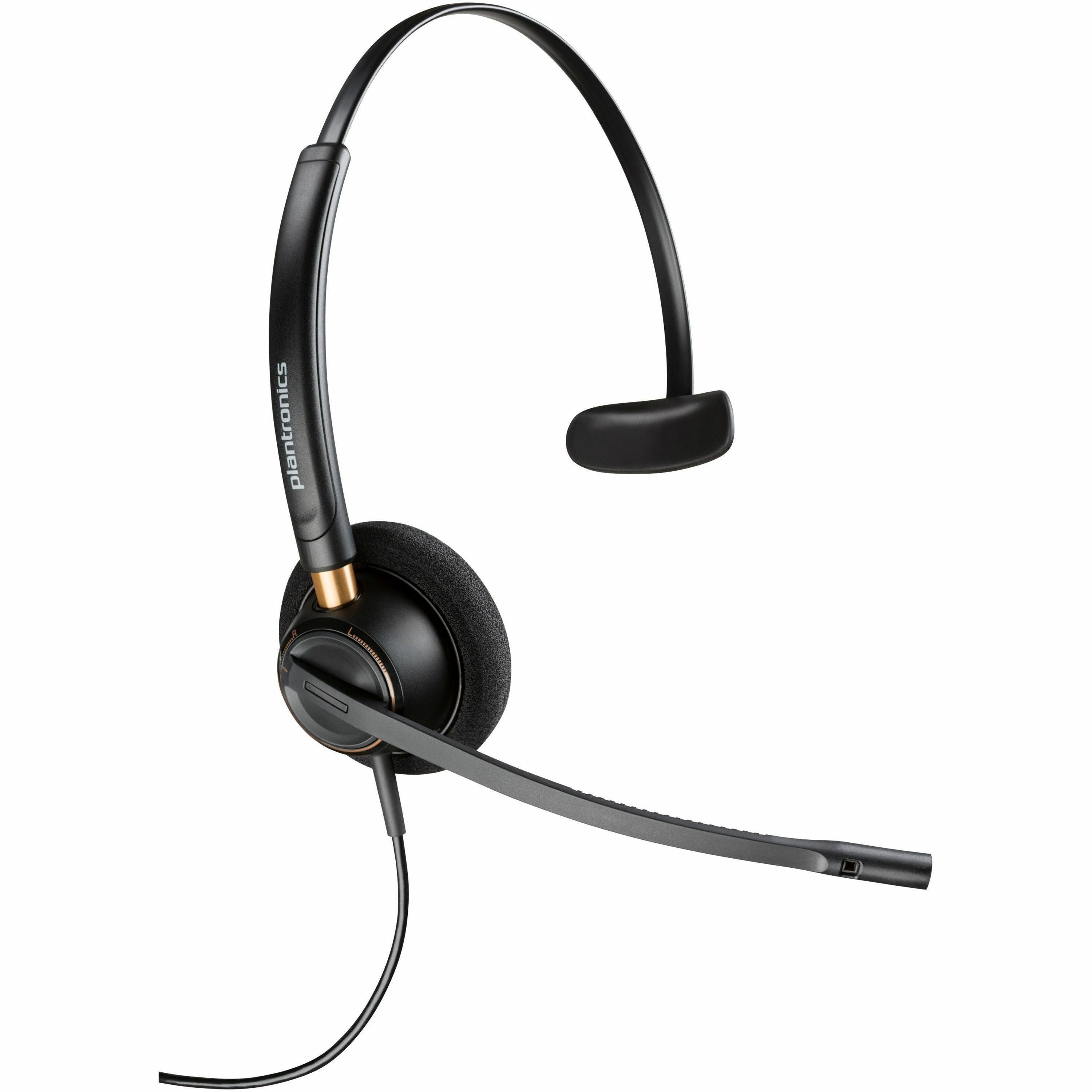 poly-encorepro-hw510-monoaural-headset-mono-mini-phone-35mm-wired-20-hz-16-khz-on-ear-monaural-ear-cup-258-ft-cable-omni-directional-noise-cancelling-microphone-black_hew783q1aa - 1