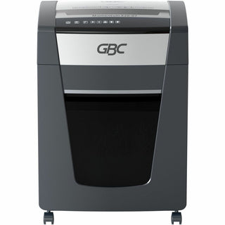 GBC Momentum Paper Shredder, X20-07, Micro-Cut, P-4, Anti-Jam, 20 Sheets - Continuous Shredder - Micro Cut - 20 Per Pass - for shredding Paper Clip, Paper, Junk Mail, Staples - P-4 - 9" Throat - 4 Hour Run Time - 7 gal Wastebin Capacity - Black