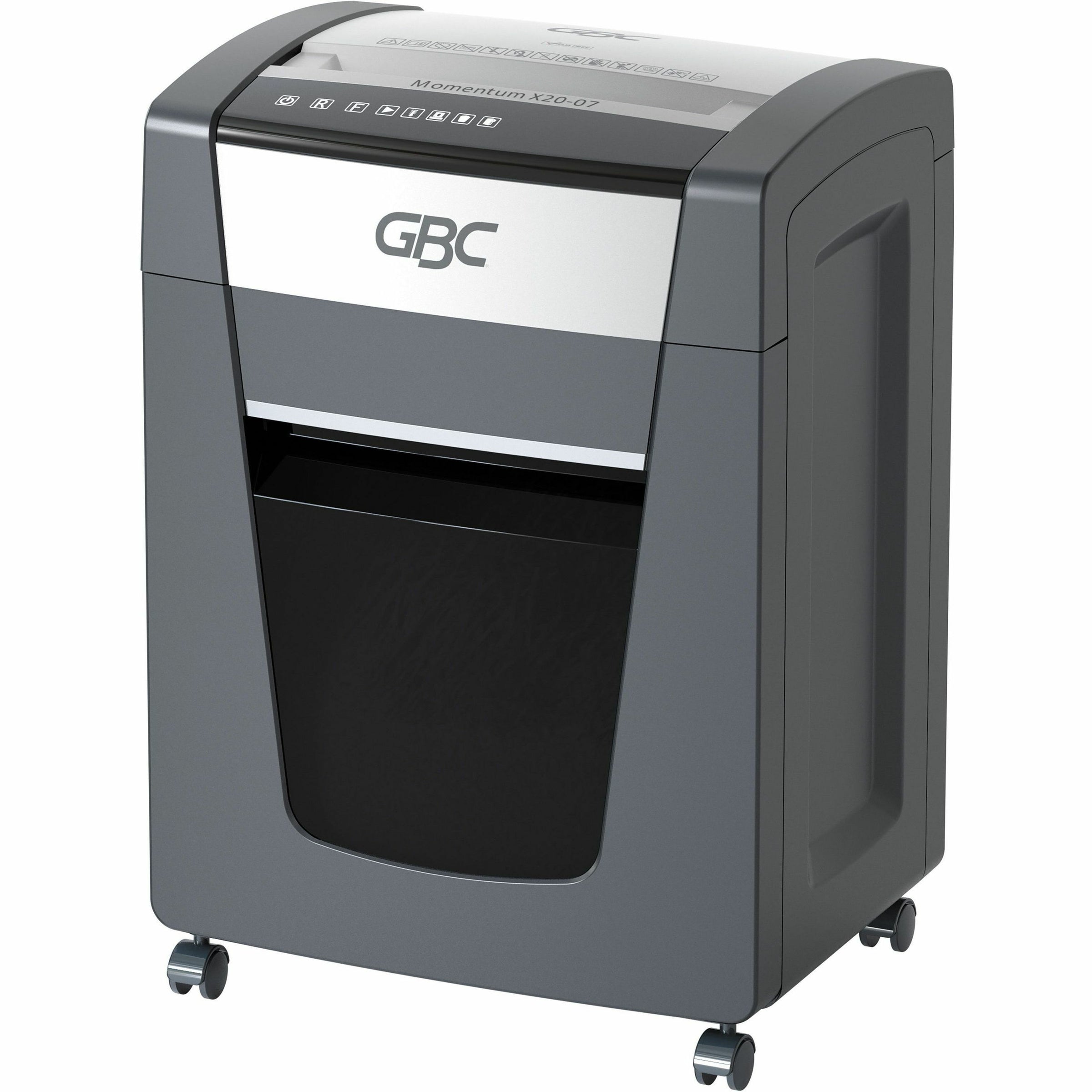 gbc-momentum-paper-shredder-x20-07-micro-cut-p-4-anti-jam-20-sheets-continuous-shredder-micro-cut-20-per-pass-for-shredding-paper-clip-paper-junk-mail-staples-p-4-9-throat-4-hour-run-time-7-gal-wastebin-capacity-black_gbcwsm177001 - 3